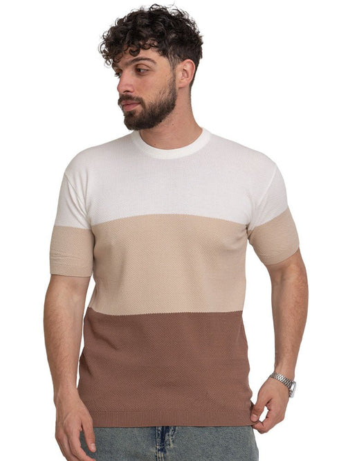 Latte Design 01029Knit Round T-Shirt - Khotwh